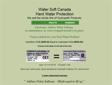 Tablet Screenshot of hardwaterprotection.com